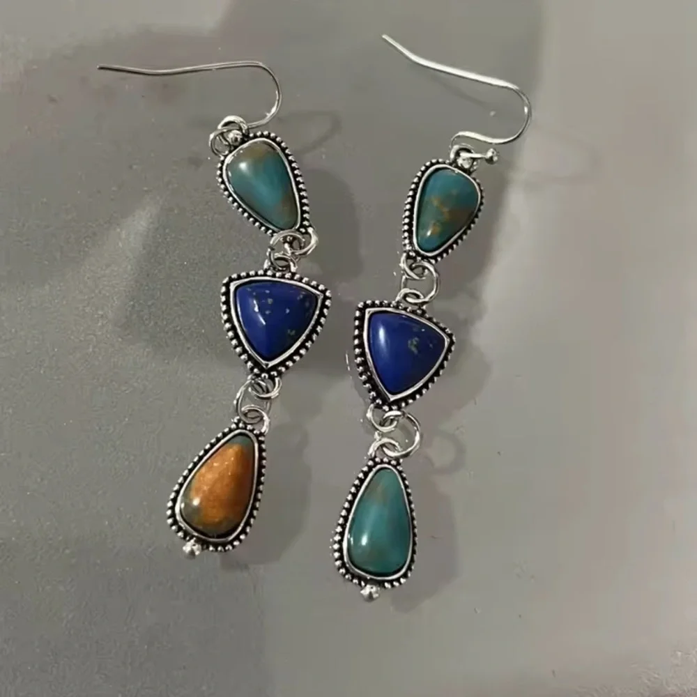 Natural Stones Drop Earrings - Picture 2 of 5
